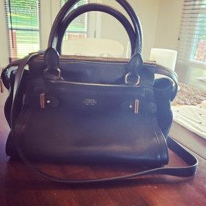 Vince Camuto Black Leather Satchel Bag
